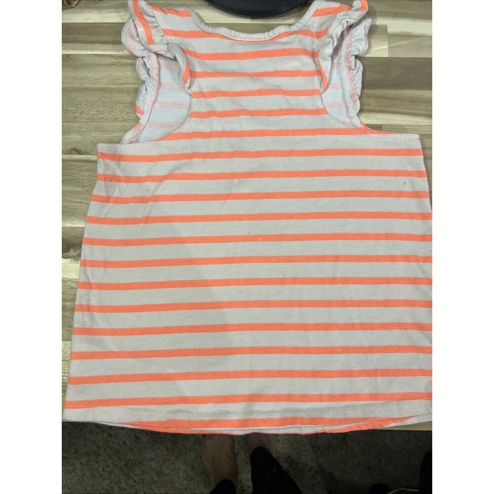 Kid's JUICY COUTURE 8/10 T Shirt Orange White Gold Logo - Picture 4 of 6